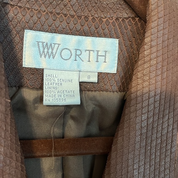 Worth Brown fine leather jacket - Picture 3 of 8